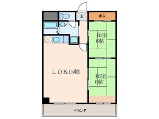 飛鳥グランドパレスの物件間取画像